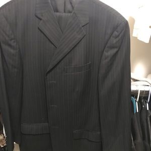 44L Claiborne dark gray pinstripe suit free tie as shown with purchase